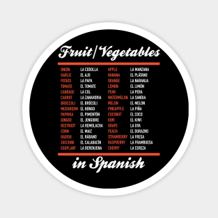 Veggies In Spanish Magnet